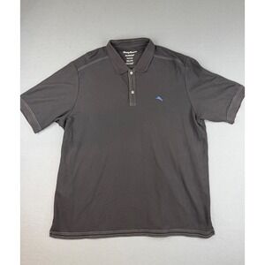Tommy Bahama Polo Shirt Mens XXL Black IslandZone Supima Cotton Short Sleeve